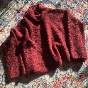 Burgundy chunky Eileen Fisher sweater -L
